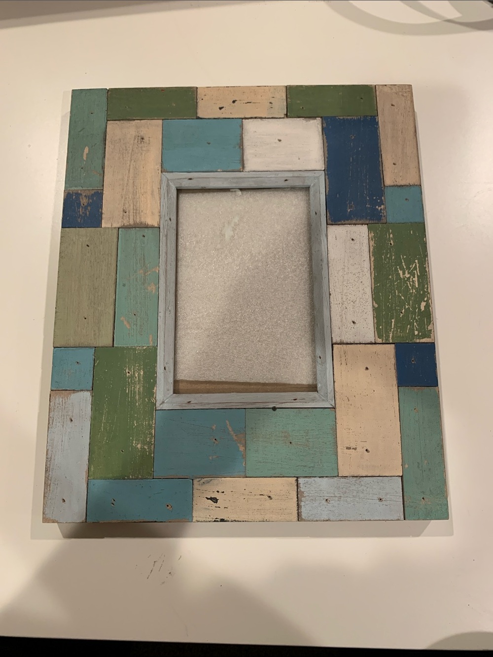 Rustic Multi-Color Distressed Wood Photo Frame - Home Accents